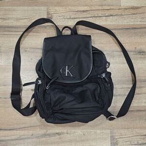 Calvin Klein Black Backpack with Logo